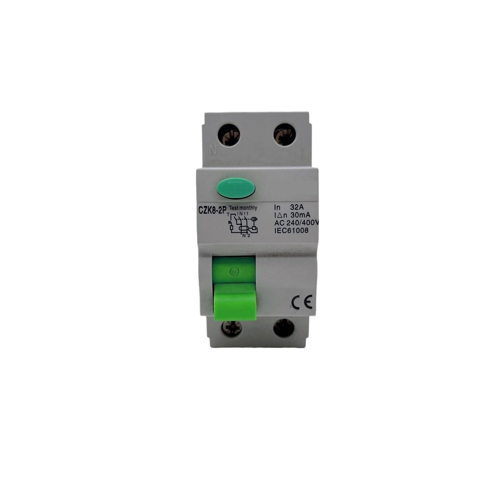 Disjoncteur électromagnétique à courant résiduel, Type 2P 4P 10/30/100/300, 1 pièce, disjoncteur différentiel, interrupteur de sécurité(2P16A100MA,AC Class EC Type)
