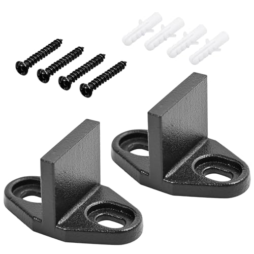 Dirvcp Heavy Duty T-Shaped Barn Door Floor Guide - 2 Pcs Adjustable Bottom Track System for Sliding Door Anti-Jump Stability Support