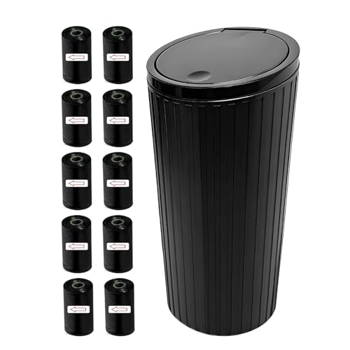 pangutheos Auto Mülleimer, Kleines Automülleinmer mit Deckel mit 10 Rollen Müllbeutel Praktisches Auto Mülleimer Innenraum Geeignet für Auto Zuhause Büro und Schlafzimmer