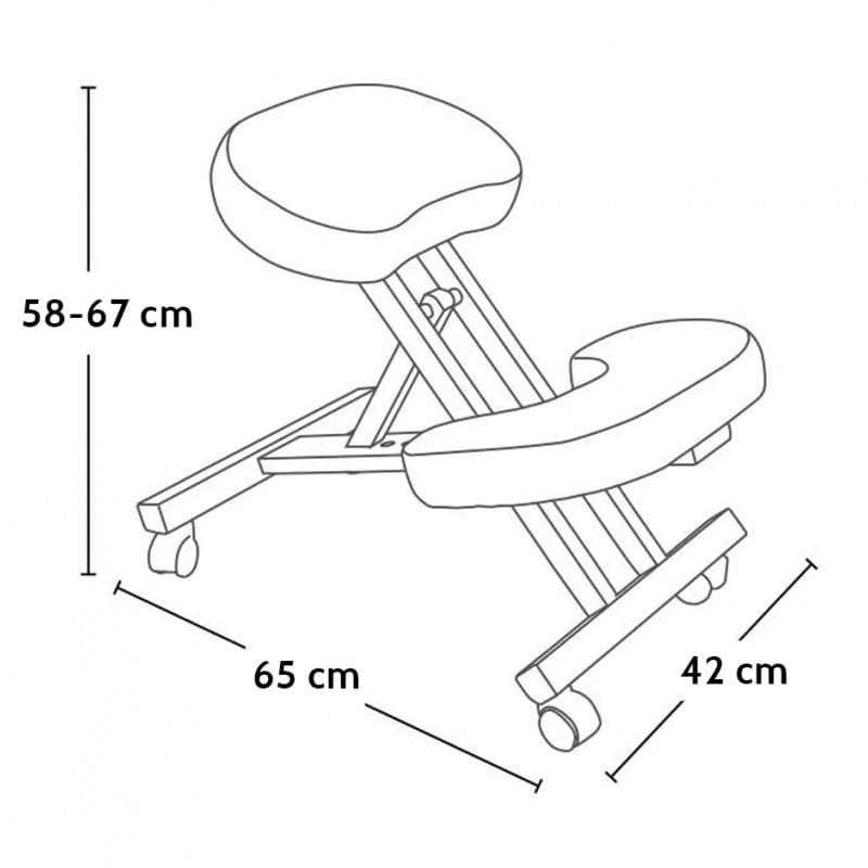PLUS SANTE - Siège Médical Ergonomique en Bois Noah - Confort, Polyvalence, Élégance et Posture Saine - pour Les Professionnels de Santé - Supporte jusqu'à 120kg (Noir)