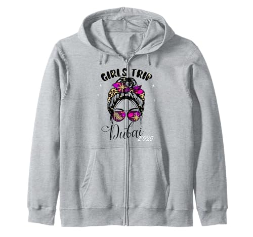 Girls Trip Dubai 2025 Chemises pour femme Weekend Birthday Squad Sweat à Capuche