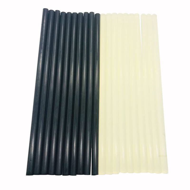 10 bastoncini di colla a caldo, diametro 11 mm, lunghezza 300 mm, per strumenti elettrici ad alta viscosità per riparazioni artigianali (10 pezzi, trasparenti)