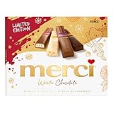 merci Winter Chocolate Limited Edition – 250 g – Caja de Bombones para Regalar, Disfrutar y Compartir – Surtido de 4 Especialidades de Chocolate de Invierno – Sin Gluten y Aptos para Vegetarianos