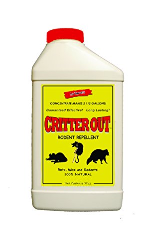 Mouse & Rat Repellent: Peppermint Oil Rodent Repellent, Get Rid of Rats, Mice & Rodents in Your Home & Outside, Protect Engine Wiring, Prevent Nesting, Stops Chewing. Critter Out 32oz Concentrate Mouse & Rat Repellent: Peppermint Oil Rodent Repellent, Get Rid of Rats, Mice & Rodents in Your Home & Outside, Protect Engine Wiring, Prevent Nesting, Stops Chewing. Critter Out 32oz Concentrate