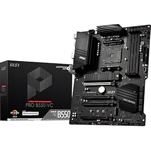 MSI PRO B550-VC ProSeries Motherboard (AMD AM4, DDR4, PCIe 4.0, SATA 6Gb/s, M.2, USB 3.2 Gen 2, HDMI/DP, ATX)