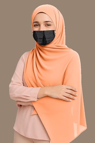 Image of Premium Georgette Hijab for Women, Lightweight and Breathable | 180x70 cm