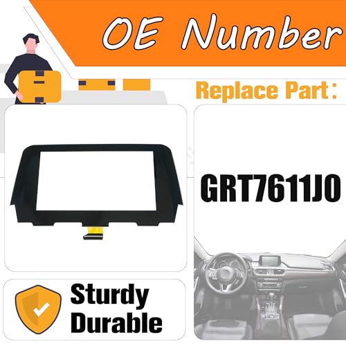 Image of Touch Screen Digitizer Replacement 50-PIN,Anti-Glare Glass Touchscreen | No Whitening or Fogging,Compatible for 2017 2018 2019 Mazda 6,Radio Screen,Replace#GRT7611J0,(50-PIN)