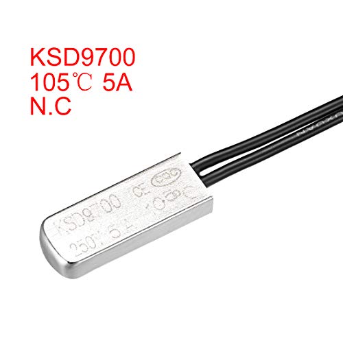 Sourcing map KSD9700 termostato, 105 ℃ N.C 5A