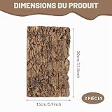 LZYDKH 3 plaques de liège 30 x 15 cm pour terrarium photo 2