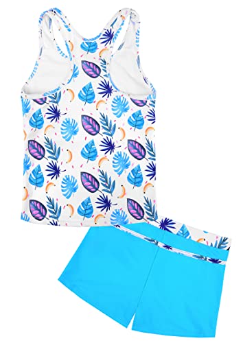 Image of Uhnice Girls Swimsuit Two Piece Tankini Swimwear with Boyshort
