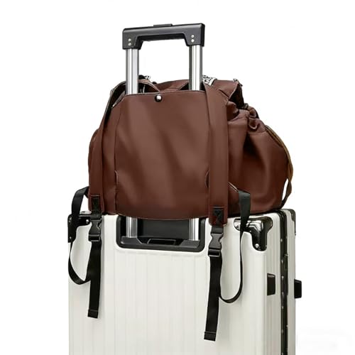 Bolso tote multi-bolsillo de tela Oxford, convertible en mochila o bolso de hombro, para uso diario y mamás miniatura 4