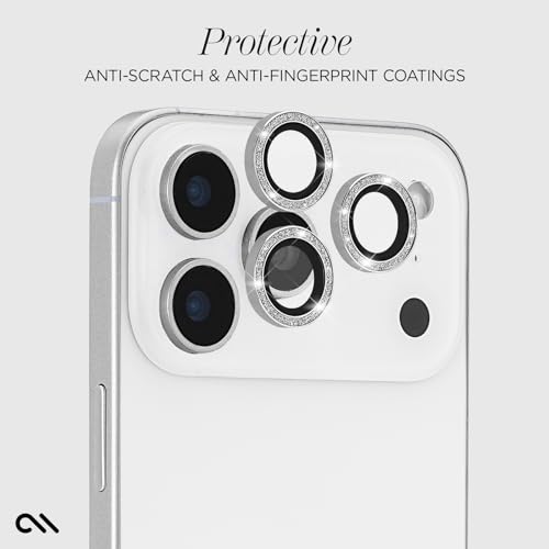 Image of Case-Mate Camera Lens Protector with Aluminum Twinkle Rings for iPhone 17 Pro Max /iPhone 17 Pro - Double Tempered Glass, Anti-Scratch - Ultra HD View with Night Shooting, Case Friendly, Easy Install