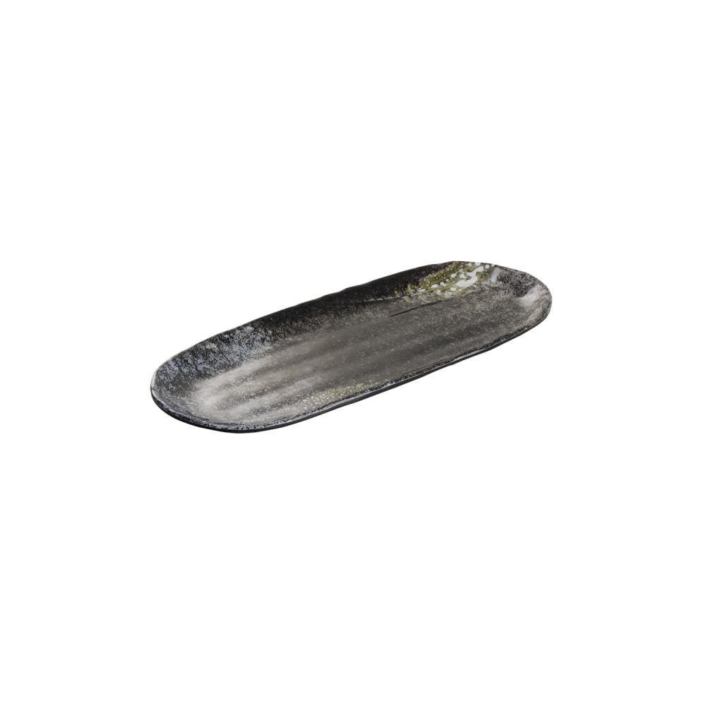 APS UMI 85561 Tray/Sushi Board - Melamine Black, 28.5 x 11.5 cm, Stackable