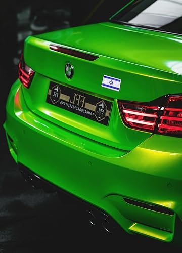 Image of 2 Pcs 3D Israel Israelis Flag Metal Car Stickers Chrome Decals,2.3 x 1.6 Inch Metal Truck Stickers,Patriotic Car Motorcycle Emblem.