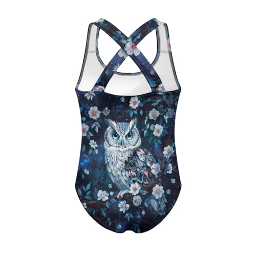 Image of Girls One Piece Cat Swimsuits Quick Dry Cartoon Beach Bathing Suit Crossback Swimwear for Kids 5-14 Years