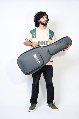 Image of Baritone Electric Guitar Gig Bag 12MM Padded with Adjustable Shoulder Straps (Grey)