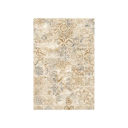 Halı, Sera Modern Desenli, Kaymaz Taban, Makinede Yıkanabilir, Salon, Mutfak ve Yatak Odası için, 120x180 cm