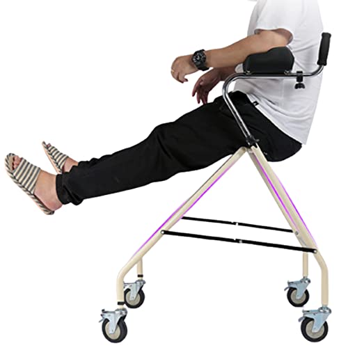 Déambulateur tout-terrain pour personnes âgées – Déambulateur pliable avec accoudoirs, 4 roues, réglage de 10 fichiers, support léger jusqu'à 100 kg – Aide à la pliable