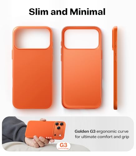 Image of TORRAS Slim Fit for iPhone 17 Pro Max Case Thin 6.3 inch Velvety Matte Orange
