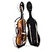 MI&VI CC-7002 Classic Carbon Fiber Composite Cello Case (Full Size) 4/4 with Wheels | Carry Straps | 11.5lb Lightweight | Tough Shell (White)