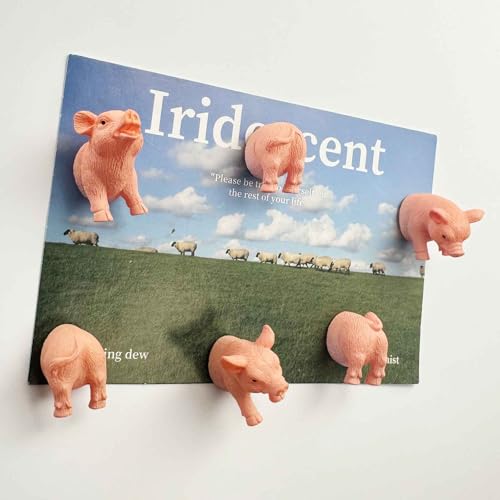 6 imanes decorativos cerdo para refrigerador, pack de 6 miniatura 2