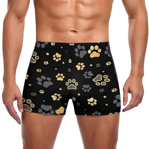 Trunks de bain à motif patte dorée idéal pour vos vacances