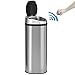 iTouchless 13 Gallon Sensor Garbage Can with Odor Control System, Stainless Steel, Round Touchless Automatic Trash Bin for Kitchen and Office
