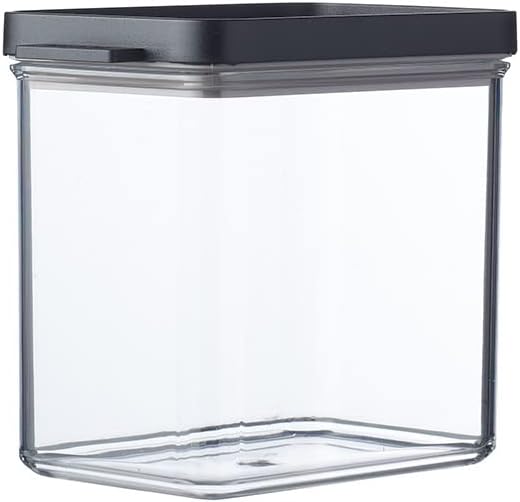 MepalOmnia Rectangular Storage Jar, 1100 ml Capacity, Black