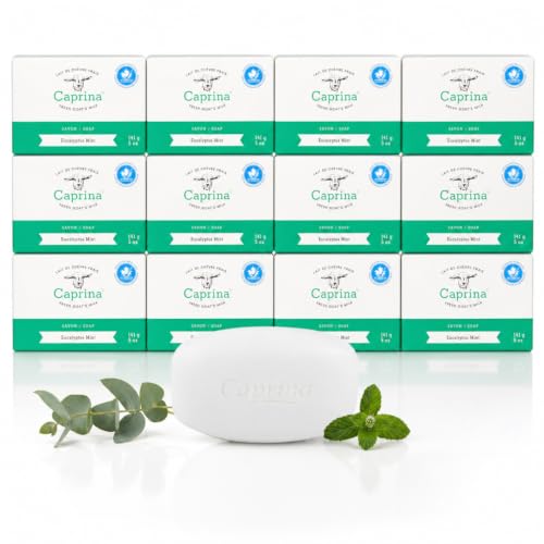 Caprina Eucalyptus Mint Goat Milk Bar Soap, 5 oz, 12-Pack image 2