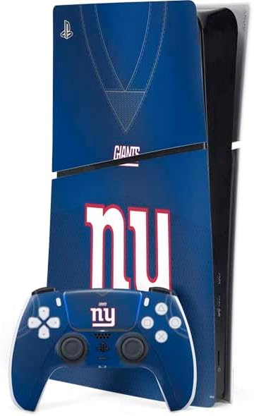 Skinit Decal Gaming Skin Compatible with PS5 Slim Digital Edition Bundle - Officially Licensed NFL New York Giants Team Motto Design