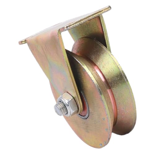 Gatuida Ceiling Pulley Block Shaped Bracket Heavy-Duty Single Pulley Wheel for Lifting Sturdy Construction for Industrial Construction Use