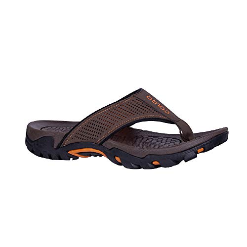 Image of Mens Flip Flops Comfort Sport Thong Sandals for Indoor Outdoor Casual Beach Flip Flops for Men with Arch Support