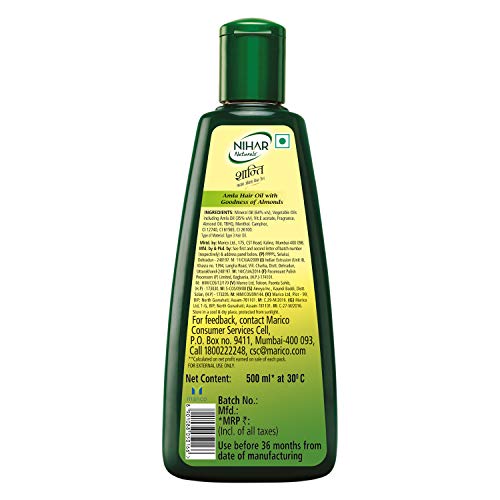 Nihar Shanti Amla Badam Hair Oil, 500 ml - Image 6