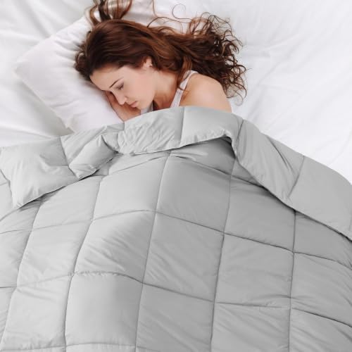 Image of Modern Threads Comforter Duvet Insert, Reversible Quilted Down Alternative Comforter with Corner Tabs, All Season Bedding, King, Light Gray