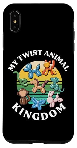 私のツイスト動物王国風船動物アートコレクション愛好家 スマホケース iPhone XS Max 用