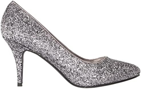 Ellie Shoes Women's 411-SHIMMER Pump, Pewter, 13 | Image 5