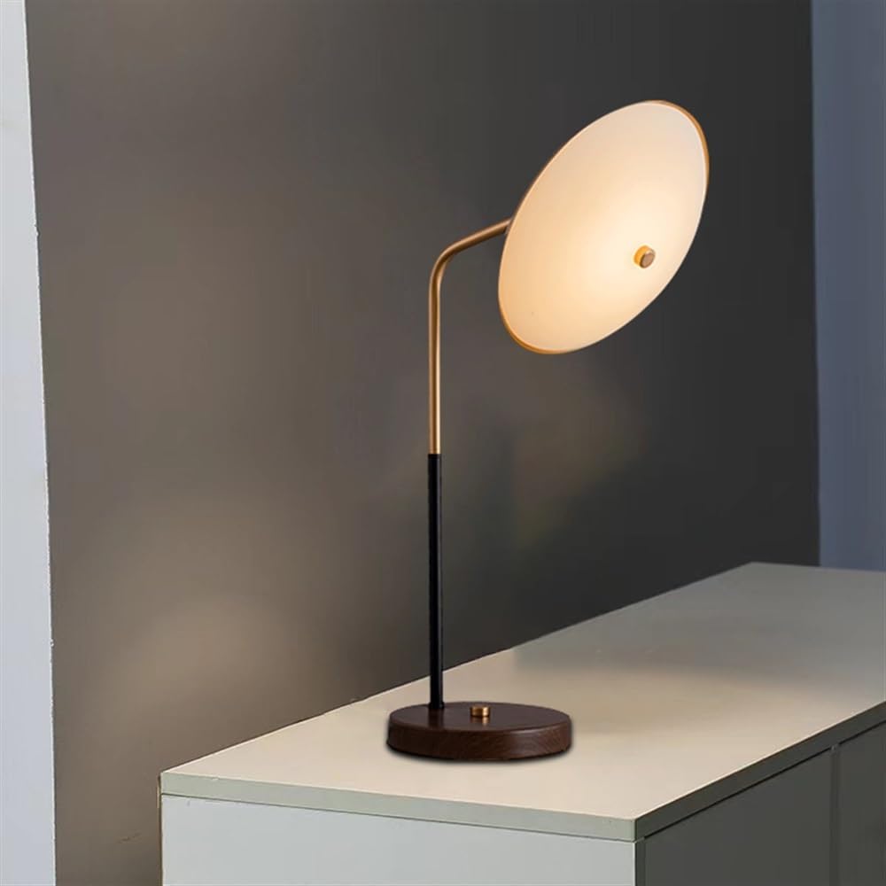 Lampa stołowa do nauki dla studentów z kloszem szklanym, do salonu