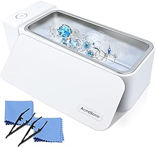 Ultrasonic Jewelry Cleaner, Professional Ultrasonic Cleaner Sonic Wave Eyeglass Cleaning Machine 3 Minutes