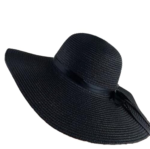 Chapeau de plage femme capeline été pliable avec large bord anti-UV