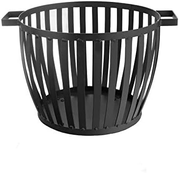 Harbour Housewares 40cm Indoor Outdoor Garden Log Store Cast Iron Fire Wood Log Basket