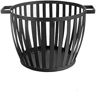 Harbour Housewares 40cm Indoor Outdoor Garden Log Store Cast Iron Fire Wood Log Basket