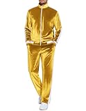 COOFANDY Men's Velvet Tracksuits Jogging Sweat Suits Set 2 Piece Athletic Suit