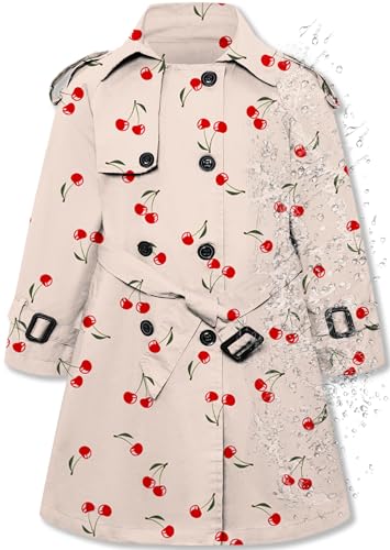 Image of Betusline Womens & Girls Waterproof Trench Coat Double Breasted Lapel Overcoat Outerwear, 3 Years - Women 2XL