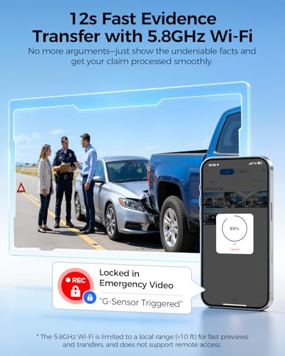 Image of AZDOME 4 Channel Dash Cam, Built-in 256GB eMMC, STARVIS 2, 360 Full Coverage Dashcam Front Rear Left Right, 2K+1080P*3, HDR IR Night Vision, 5.8GHz WiFi, GPS, Voice Control, Motion Detection M660 Pro