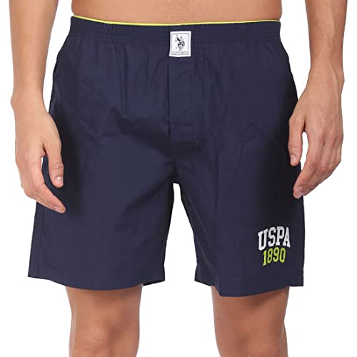 Image of U.S. POLO ASSN. Mens Solid Cotton Mid Rise Boxers - Pack of 1