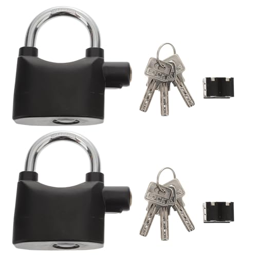 Candados de bicicleta con alarma HOMSFOU de aleación de aluminio para proteger motos y puertas 2