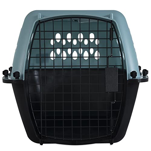 Petmate Fashion Vari Dog Kennel - Portable Crate for Pets 10-20 lbs - Airline-Friendly Pet Carrier - Durable Plastic Shell - For Home and Travel - Made in USA - 24 Inches - Light Blue | Airline friendly travel crate, durable plastic shell, secure carrier for home and trips, made in USA, easy to clean design - Image 3