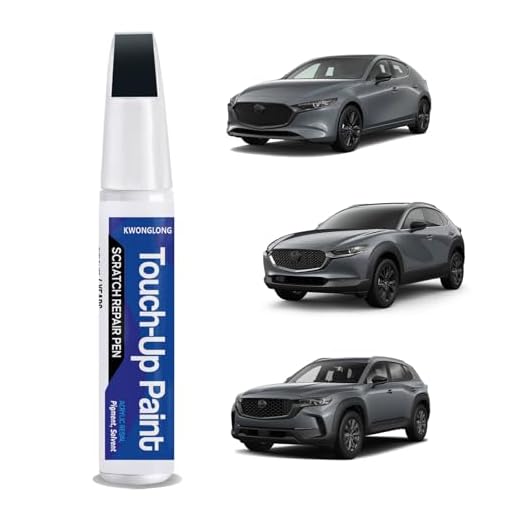 47C Polymetal Gray Metallic Touchup Paint Compatible with Mazda, 2-in-1 Scratch Repair Pen Exact Color Match, Car Scratch Repair Pen