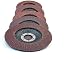 5pc 4.5" Flap Grinding Disc Assorted Pack (40, 60, 80, 120, 180 Grit)