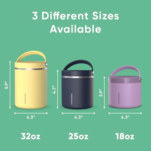 Image of Hydrapeak 18oz Stainless Steel Vacuum Insulated Food Jar | Hot Food and Cold Food, Wide Mouth Leak-Proof Soup for Adults, 10 Hours Hot and 16 Hours Cold (Jade)